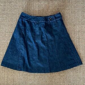 Ann Taylor Vintage Denim Skater Skirt 6
